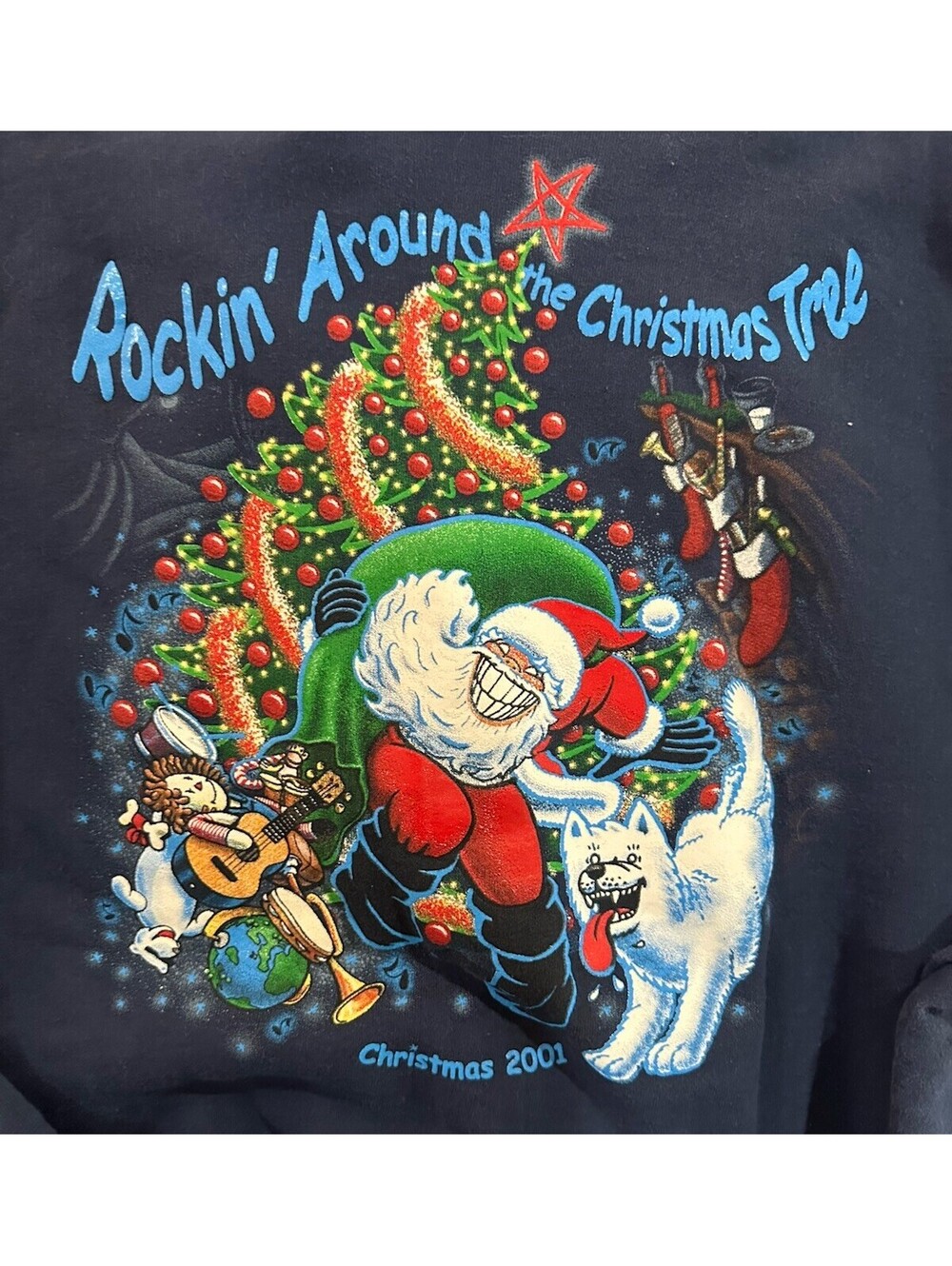 Vintage 2001 Stillwater Oklahoma Eskimo Kisses Christmas Sweatshirt Graphic XL